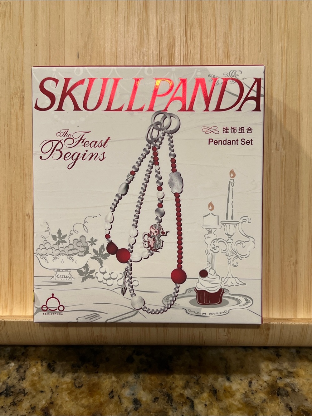 SkullPanda Tye Feast Begins Pendant Set The Aspic Server NIB unopened